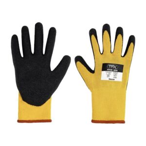 GUANTE TRX FITFLEX EN2142X TEJIDO AMARILLO LATEX NEGRO (S)